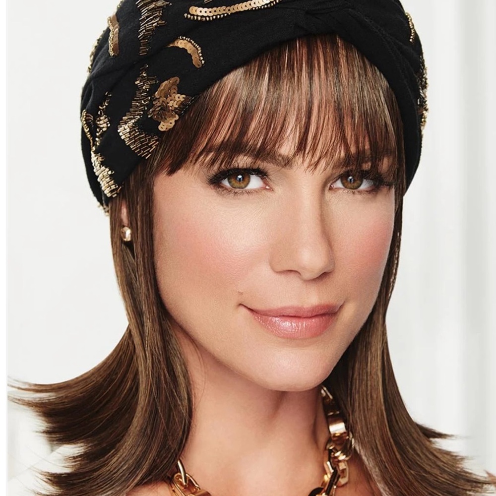 Wig/Halo-Gabor Under Cover Halo-Color: Double Espresso.Detachable Velcro bangs.